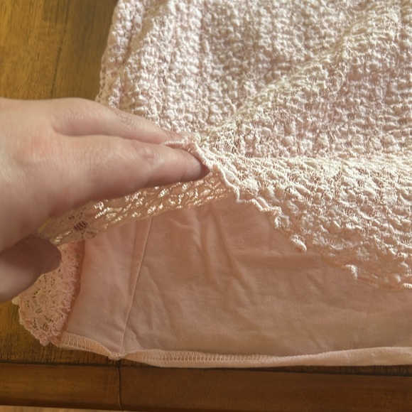 Art Class pink lace short sleeve shirt w/attached pink cami tank large 10/12 - Picture 3 of 4